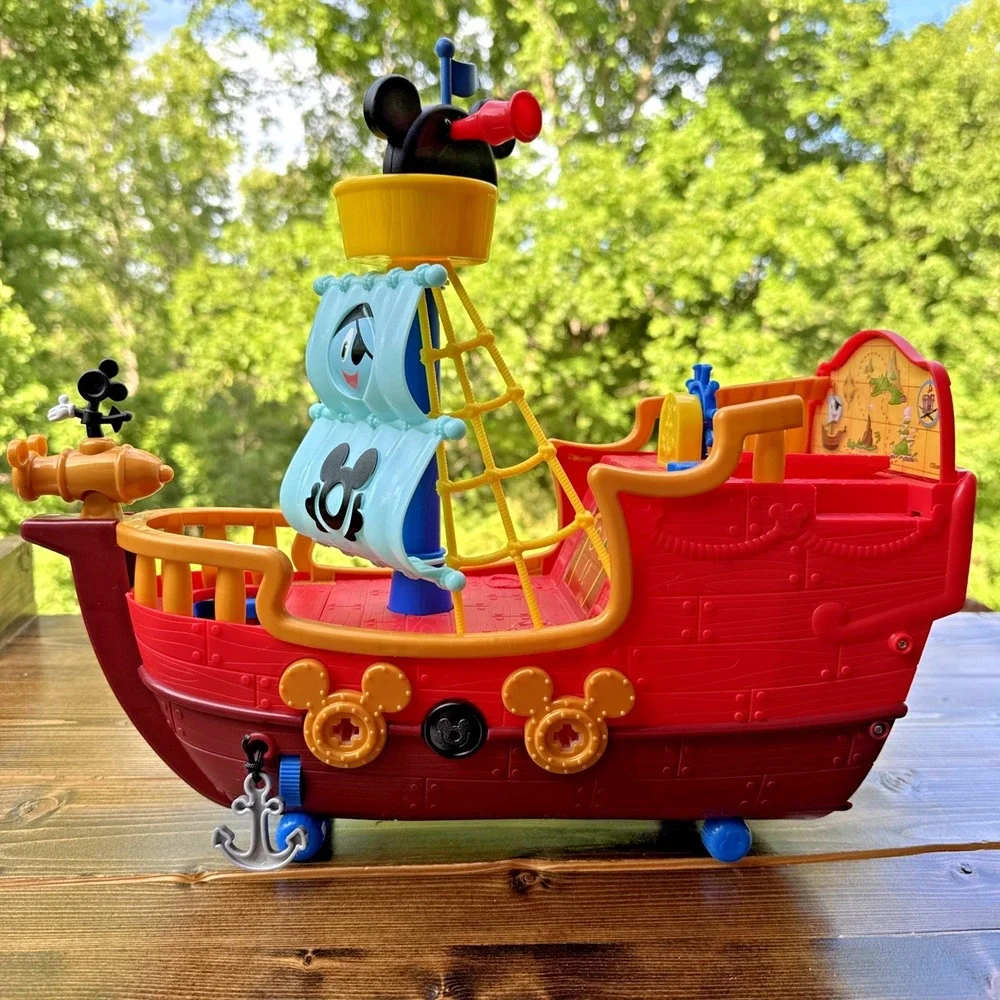 Disney Mickey Mouse Pirate Ship Playset Musical Lights Toddler Toy Boat